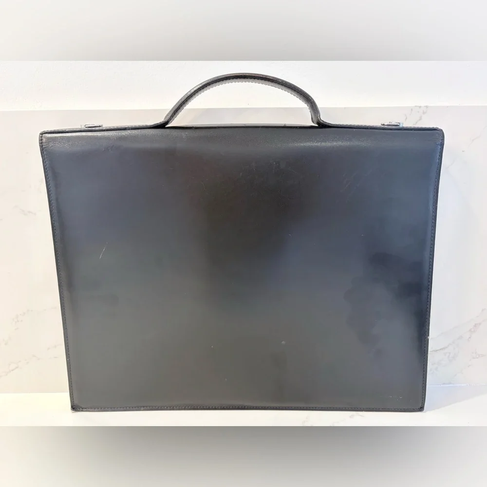 Fendi black leather briefcase
